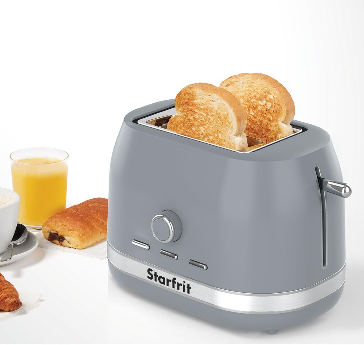 2-Slice Toaster with Adjustable Browning Control & Removable Crumb Tray