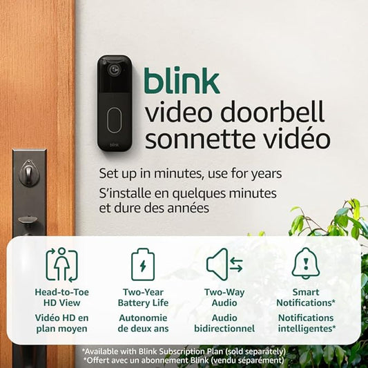 Wireless Smart Video Doorbell Camera with HD Video & Two-Way Audio