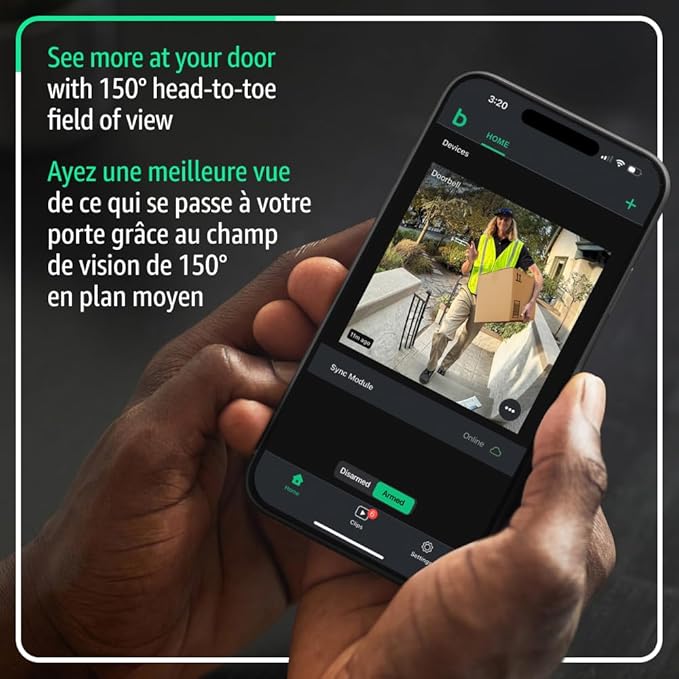 Wireless Smart Video Doorbell Camera with HD Video & Two-Way Audio