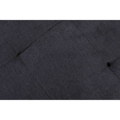 Adjustable Polyester Sectional Sleeper Sofa, Convertible Sofa Bed with Reclining Backrest, Dark Grey