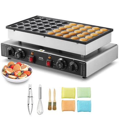 VEVOR Commercial Mini Dutch Pancake Maker 50PCS 1700W